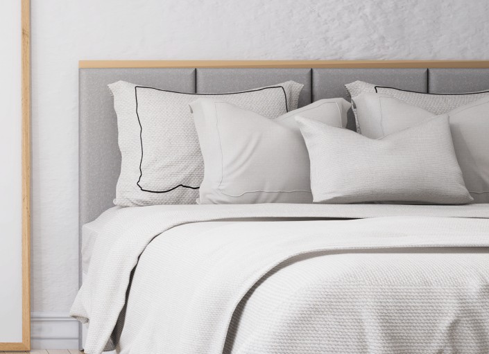 Chambre avec literie claire